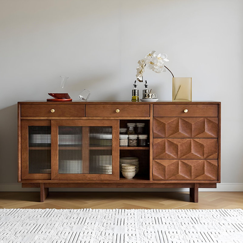 Buffet de rangement multifonctionnel à grande capacité, H 35,43 po x l 55,11 po x P 15,74 po