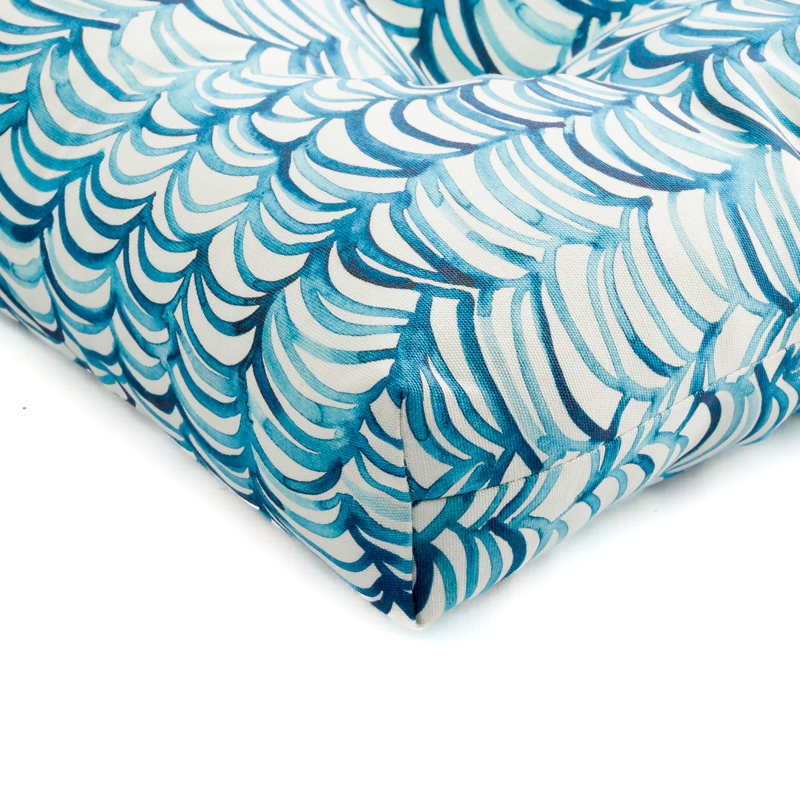  Italia Acrylic Outdoor Chair Cushion, Beachcomber Ocean