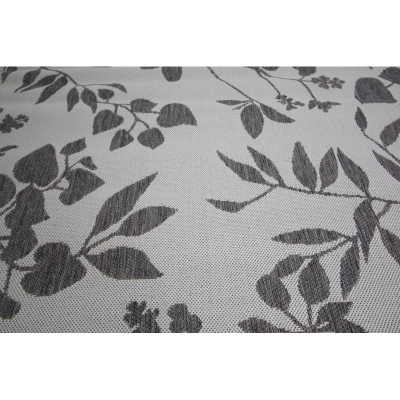Tapis gris tissé à la machine Lavella, 5,2 x 7,2