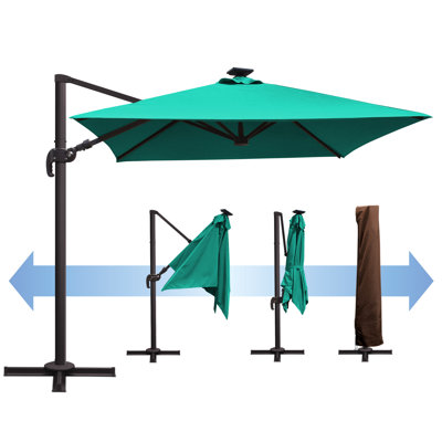 Parasol en porte-à-faux 8 pi x 8 pi Sunbrella