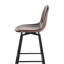 Swivel Upholstered Counter Stool with Metal Frame