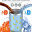 Gobelet 30 oz avec couvercle et poignée Gobelets isothermes en acier inoxydable Bouteille d'eau mignonne avec bascule (motif banane)