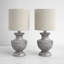 Ensemble de lampe de table 12,25 po gris vieilli