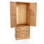 Lockway 2 Door, 3 Drawer Wardrobe, Pine Antique Wax, Wax, Corona Design-1432455104