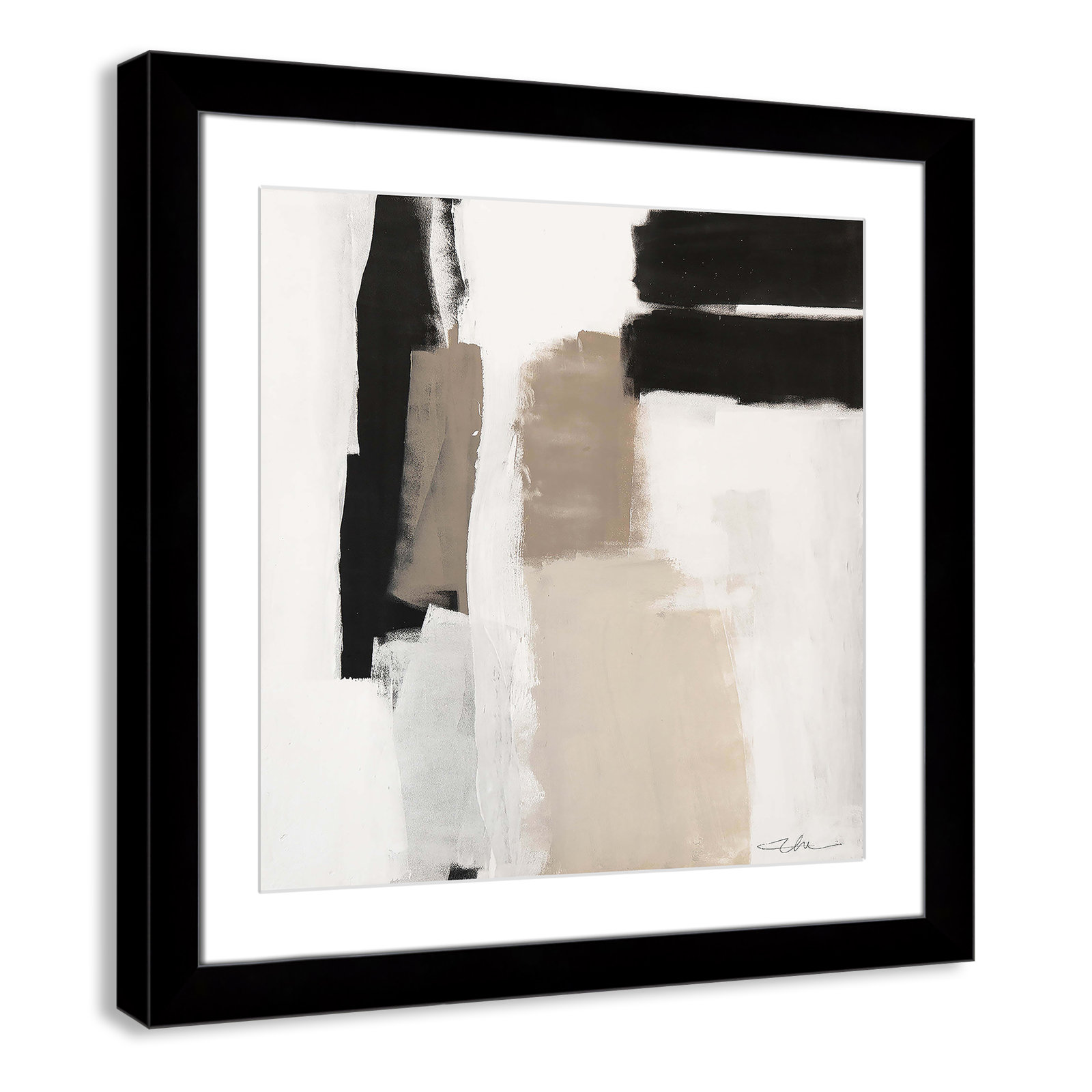 Earth Scapes II Print, 25" H x 25" W x 1.25" D, Black Cube Framed