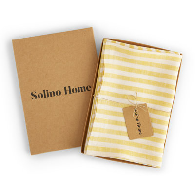 Amalfi Stripe - 100% Pure Linen Tablecloth