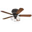 Ventilateur de plafond standard à 5 pales de 42 po avec chaînette et ensemble d'éclairage inclus Rosenblatt-1803910198