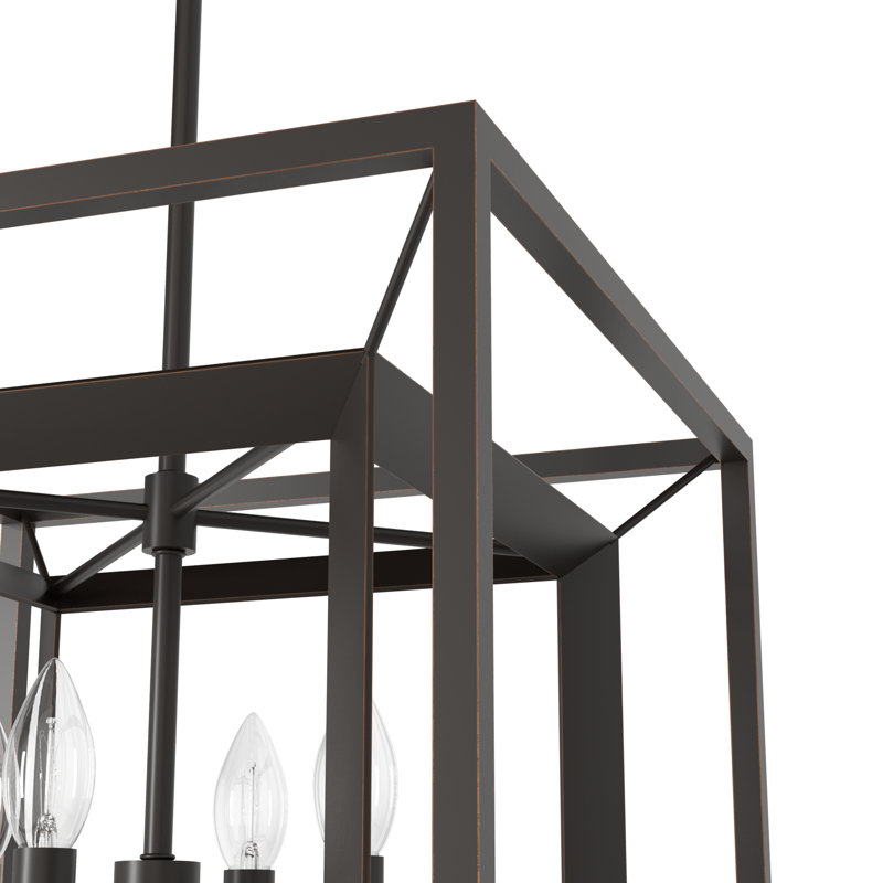 Hunter 18 Inch Doherty 4 Light Chandelier Ceiling Light Fixture, Onyx Bengal, 18" H x 18" W x 18" D