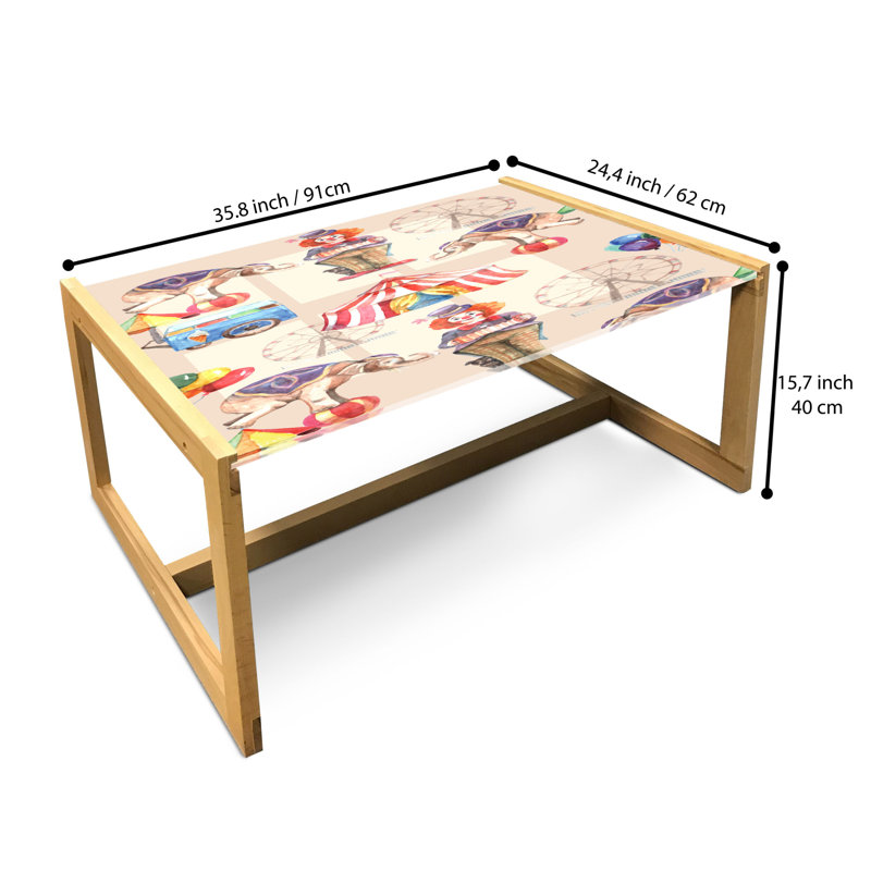 Jacquet Sled Coffee Table, 40cm H x 91cm W x 62cm D