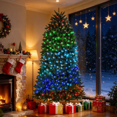 Arbre de Noël 7,5 po à DEL en forme de cloche à spectre complet avec synchro musicale et contrôle des applications