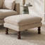 Marilyn Upholstered 2 Seater / 3 Seater Sofa & Pouffe Footstool With Walnut Stained Rubberwood Legs-729506877-729506876
