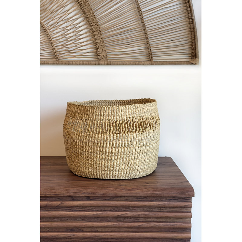 Mixed Weave Planter Basket