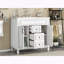 Meuble-lavabo moderne de 36 po avec 2 tiroirs et 2 portes Ã  fermeture douce-667277446