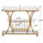 Kitchen Bar Cart With Wine Rack Tempered Glass Metal Frame Wine Storage-110746723