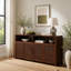 Buffet Mid-Century en rotin de style Mid-Century-133702661