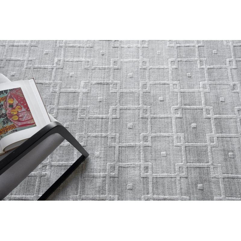 Castelli Geometric Area Rug in Light Silver/Gray, Rectangle 14' x 18'
