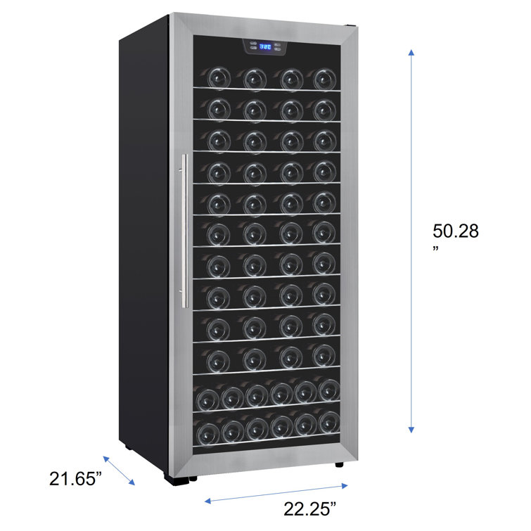 Costway 10'' 12 Bottle Single Zone Freestanding Wine Refrigerator