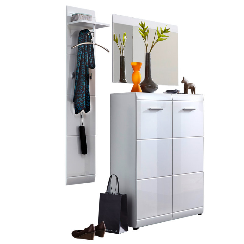 Oldbury Naite Hallway Set with Shoe Storage, White