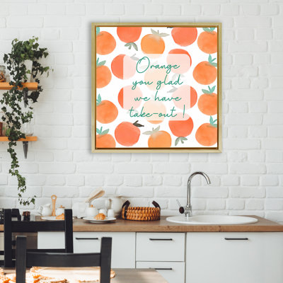 Cadre flottant orange «You Glad», conception par Emily Navas