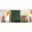 Meuble-lavabo de 61 cm (24 po) avec lavabo en céramique, 2 portes, 1 tiroir basculant, design compact, esthétique contemporaine, quincaillerie assortie, armoire intégrée à 2 portes, style moderne