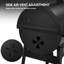 Barbecue au charbon Royal Gourmet de 28 pouces avec tablettes latérales en bois noir