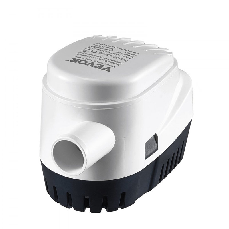 Pompe de cale, pompe à eau de cale submersible automatique pour bateau avec interrupteur à flotteur de 1 100 gallons / heure, pompe de cale pour petit bateau, pompe de cale électrique pour bateaux, étangs, piscines, sous-sols