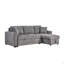 Canapé-lit modulaire réversible en tissu bouclé gris 96 po Seraphina Ii