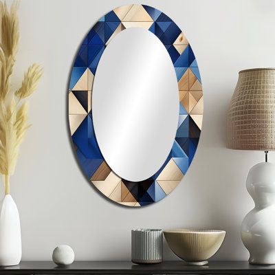 Staudt - Miroir mural ovale bleu