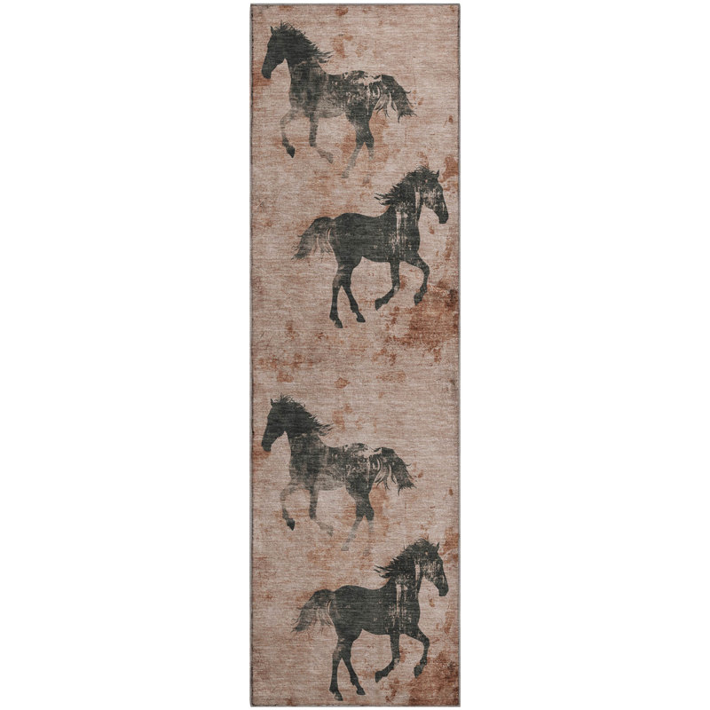 Premium Machine Washable Varroville AMF1717 Animal Rug, Runner 2'3" x 7'6"