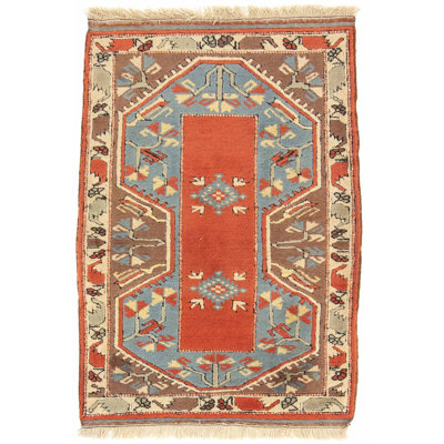 Rectangle 82 cm x 113 cm Oriental Wool Hand Woven Area Rug