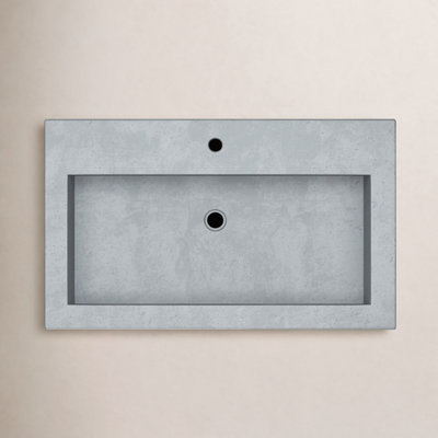 Trough Handmade Rectangular Drop-In Bathroom Sink