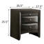 Grey Oak Bedside Table with 2 Drawers-868009111