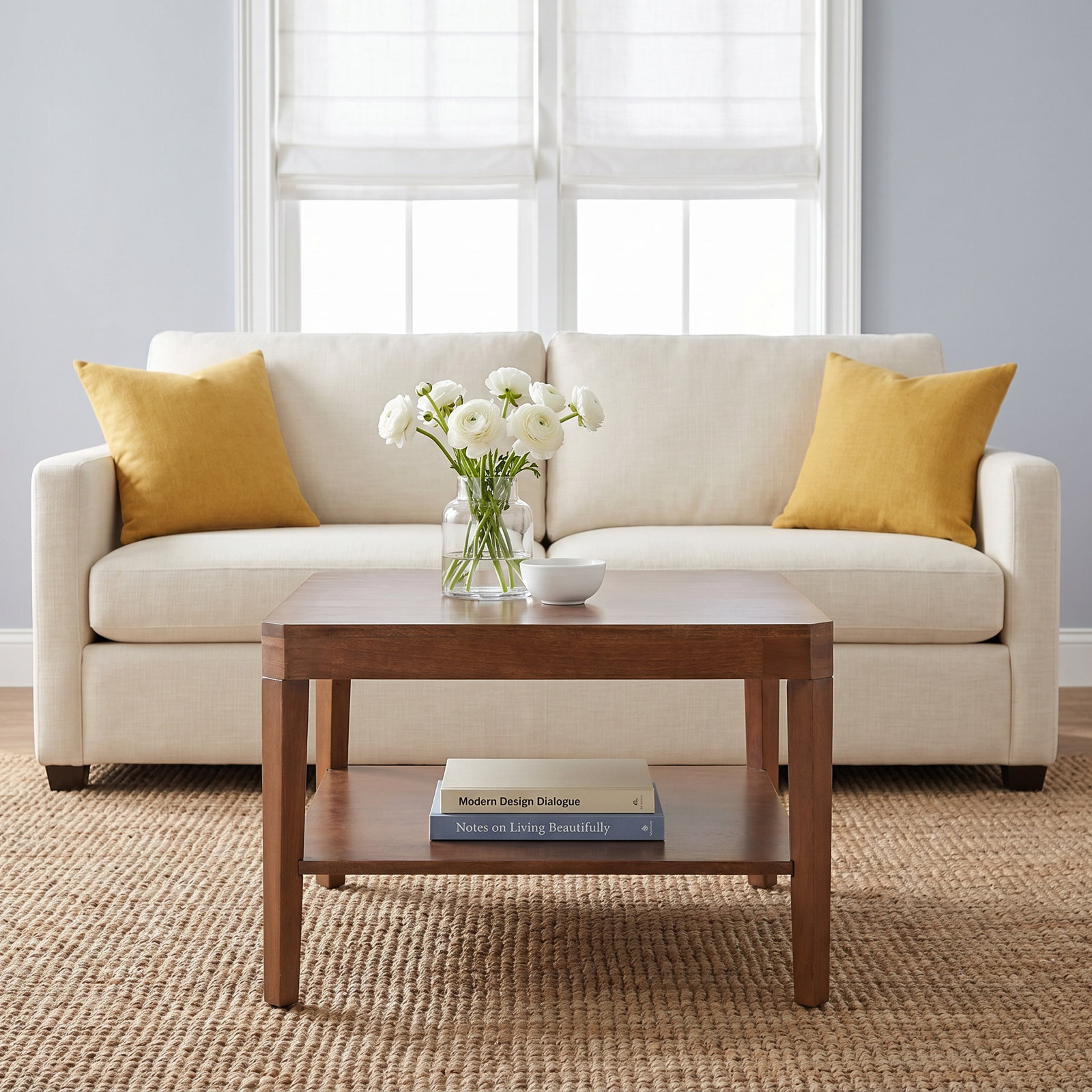 Ardentown 26" Square Mango Coffee Table, Walnut