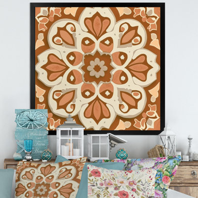 «Moroccoan Tiles In Earth Tones II», reproduction sur toile