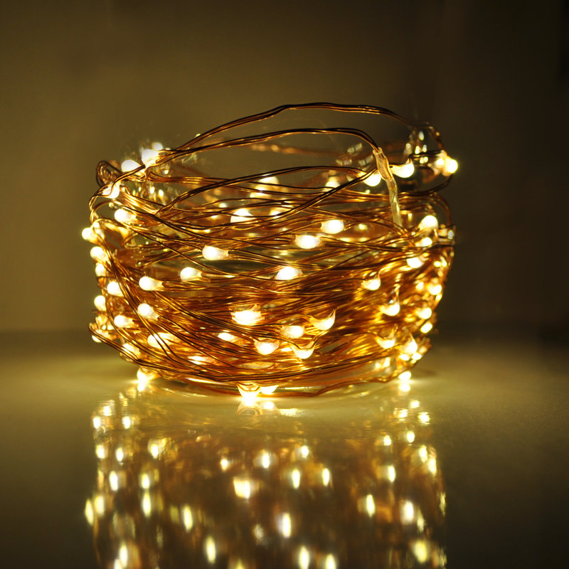 Warm White 33' LED Outdoor Fairy String Lights