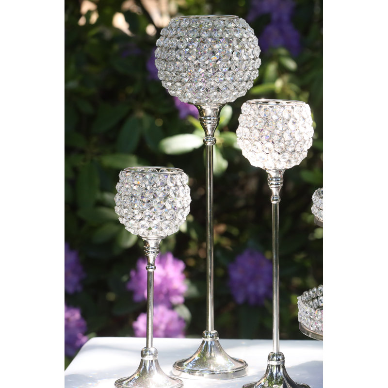 Bamman Candlestick, 54cm H x 16cm W x 16cm D, Silver