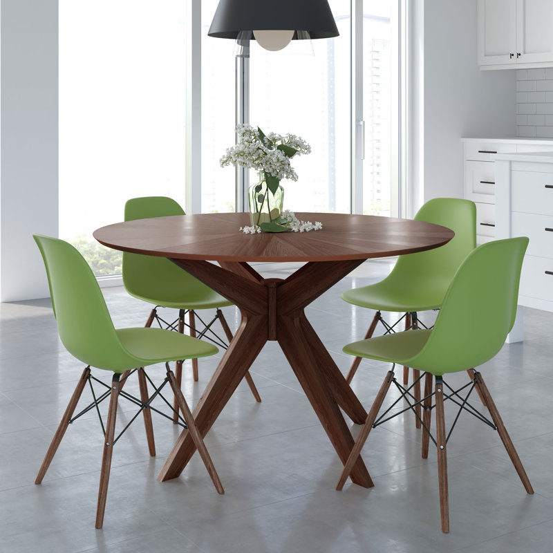 Jordan 16.5'' H Side Chair, Green, Walnut