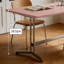 Bureau en bois massif rose en acier inoxydable-1400158558