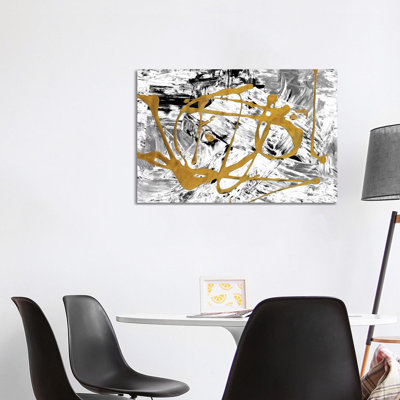 Melting Colors And Gold II by Gina Ritter - Wrapped Canvas Gallery-Wrapped Canvas Giclée