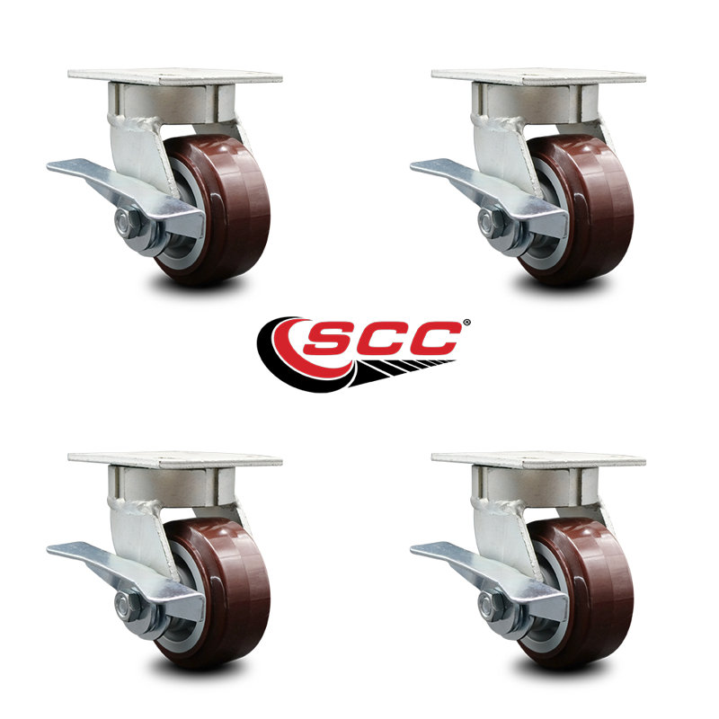 Kingpinle Poly on Polyolefin Swivel Caster