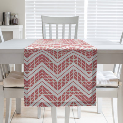 Stephenie Classic Hand Drawn Chevron Table Runner
