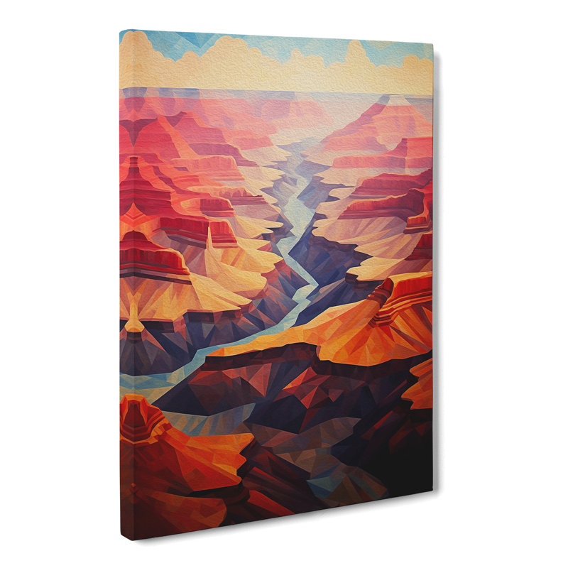 Grand Canyon Geometric - Wrapped Canvas, 76cm H x 50cm W x 3cm D