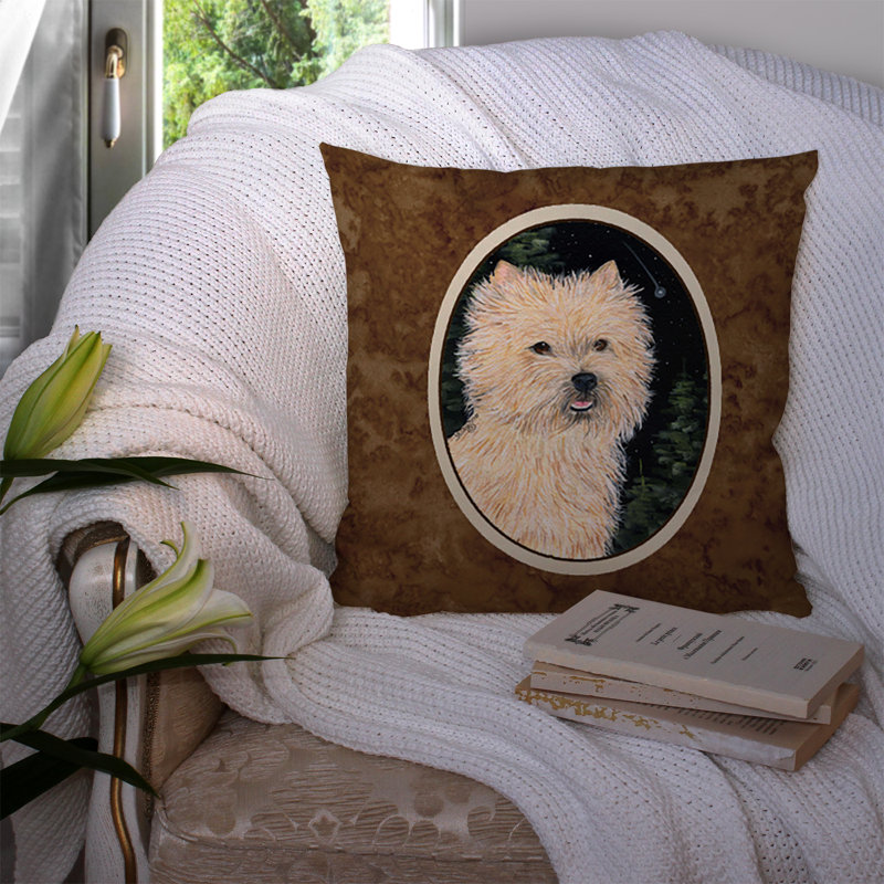 Coussin décoratif intérieur / extérieur Starry Night Cairn Terrier