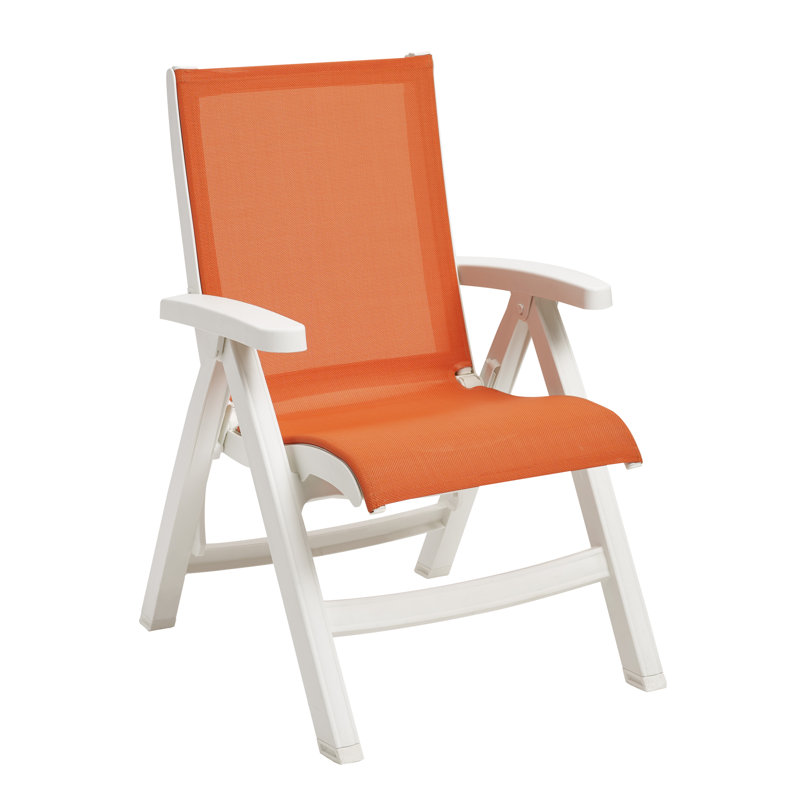 Grosfillex Jamaica Beach Folding Chair, Orange