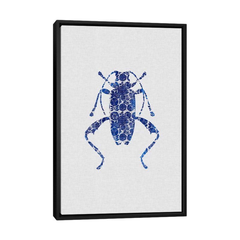 «Blue Beetle IV» par Orara Studio, reproduction sur toile tendue sur châssis, H 26 po x l 18 po x P 1,5 po, Pas de tapis