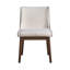 Ensemble de 2 chaises d'appoint tendance pour cour intérieure - Boucle blanche et velours marron, noyer. Élégantes chaises (paire 2) : Boucle, Flair