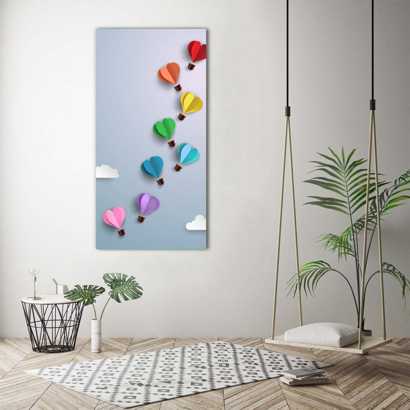 Heart Balloons - Wrapped Canvas Print