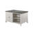 Transitional Style 5pc Counter Height Dining Set Off White Wooden Dining Table 4x Stools Storage Shelve Table Base Dining Room-1724056286