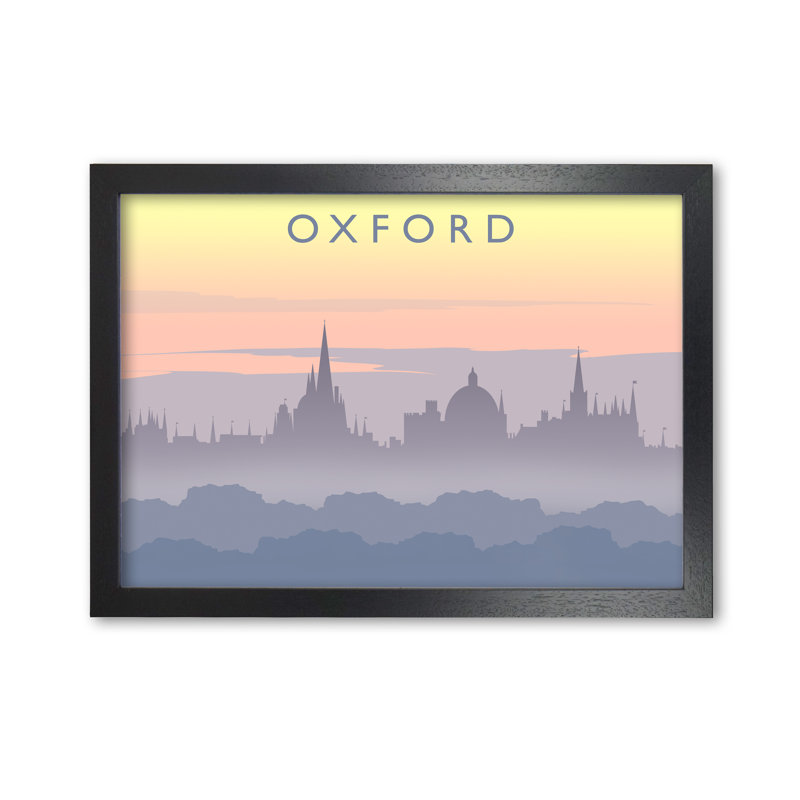 Oxford Skyline by Richard O'Neill - Single Picture Frame Print, Black, 59.4 cm H x 81.4 cm W