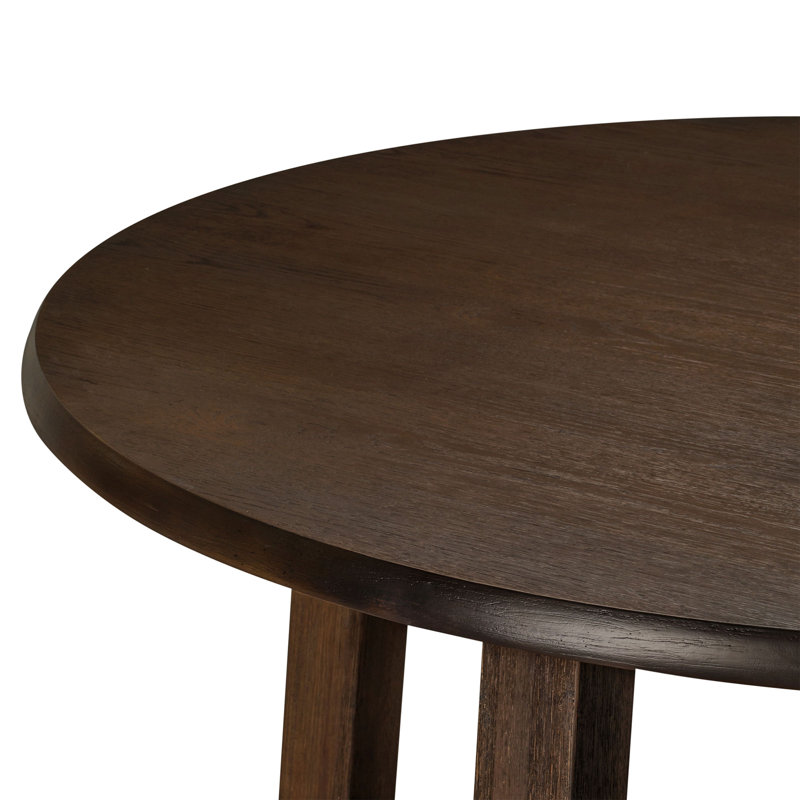 Maven Lane Sasha Round Wooden Dining Table, Brown